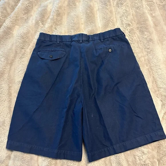 Vintage Y2K Polo Ralph Lauren Golf Pleated Men's Navy Blue Shorts Size 36 Preppy - Picture 5 of 5